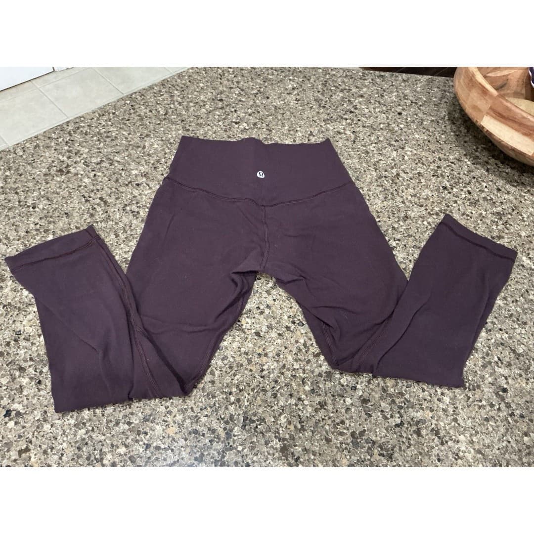 Lululemon Align Yoga Pants 21” High Rise Women Leggings 4 Purple Eggplant Plum - Thumbnail 2