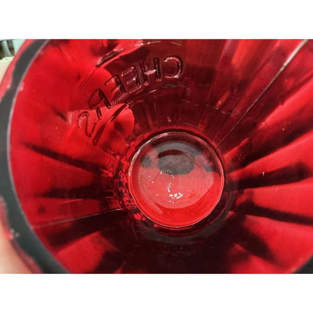 Pottery Barn Red Cheers Cocktail Juice Glasses Set of 4 - Thumbnail 5