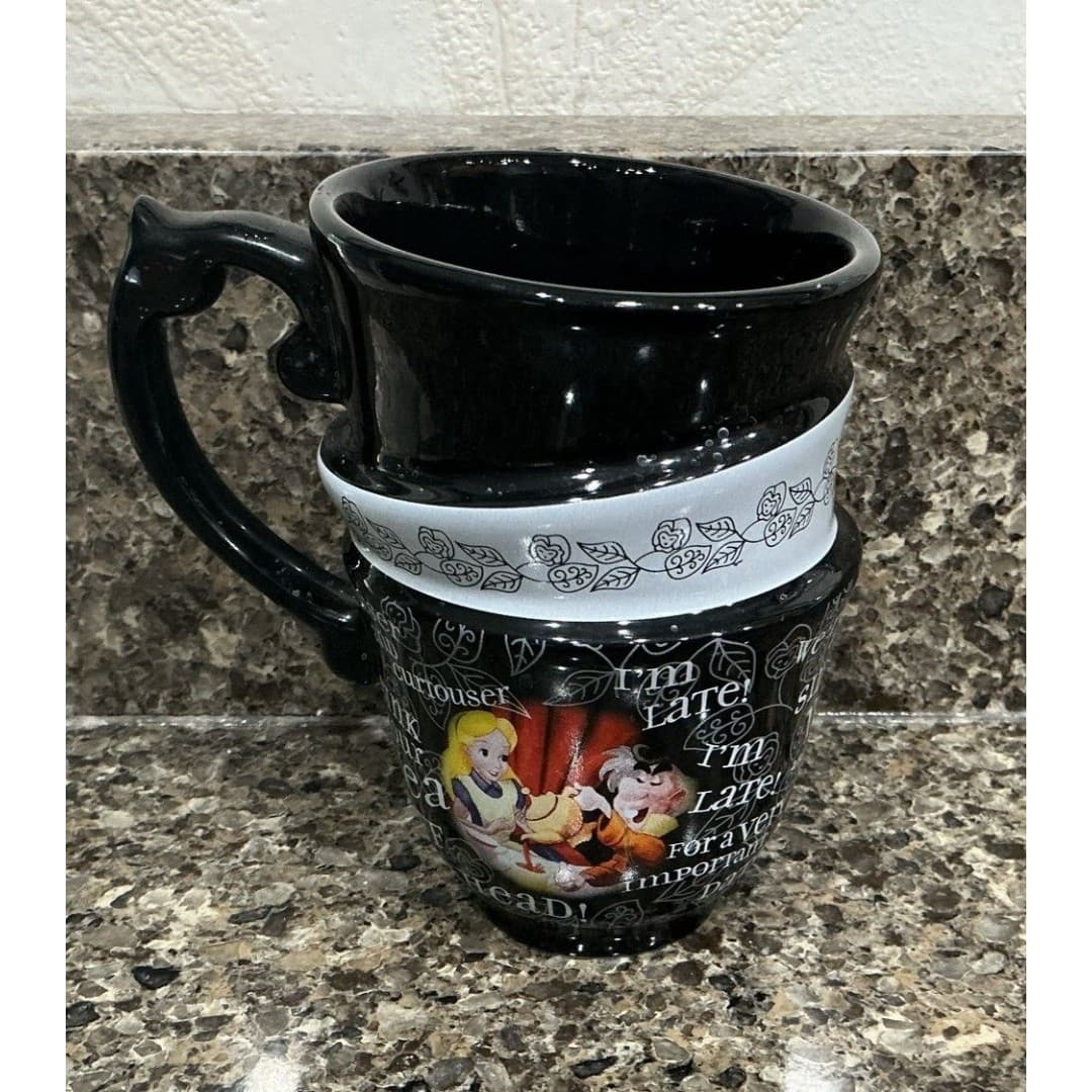 Disney Parks Alice in Wonderland Mad Hatter Stacking Tea Cup Mug EUC