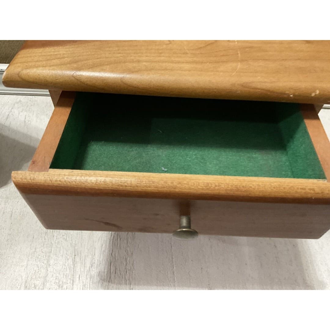 Vintage Handcrafted 2 Drawer Tabletop Jewelry Box -Beautiful - Thumbnail 4