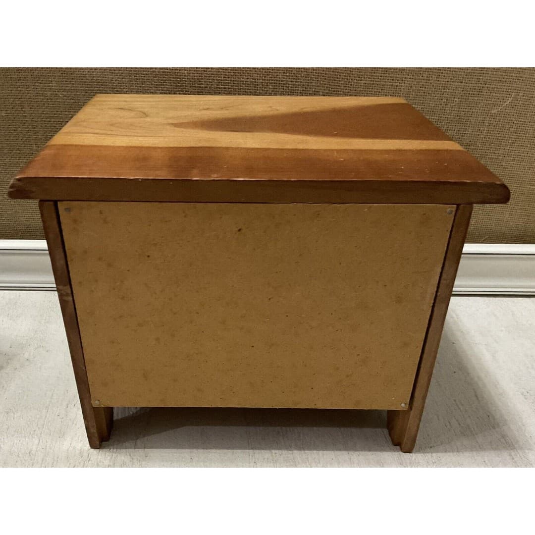 Vintage Handcrafted 2 Drawer Tabletop Jewelry Box -Beautiful - Thumbnail 6