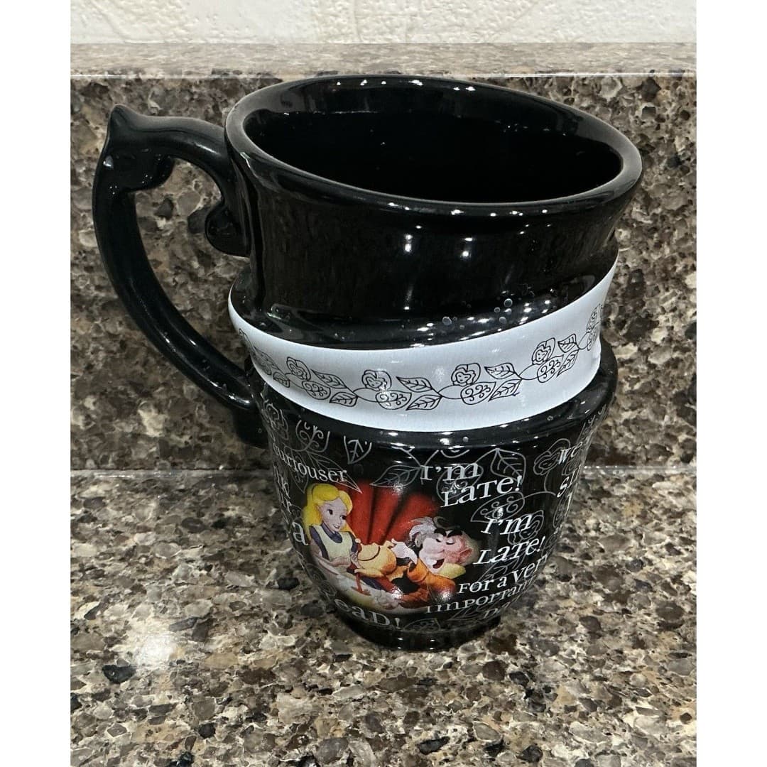 Disney Parks Alice in Wonderland Mad Hatter Stacking Tea Cup Mug EUC - Thumbnail 2