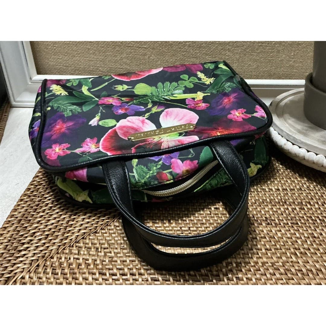 BETSEY JOHNSON Floral Make Up Bag With Handles 9”x7” - Thumbnail 3