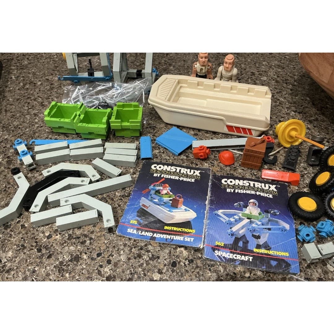Fisher Price Construx #575 Sea/Land & #562 Spacecraft Adventure Set (No Box) - Thumbnail 3