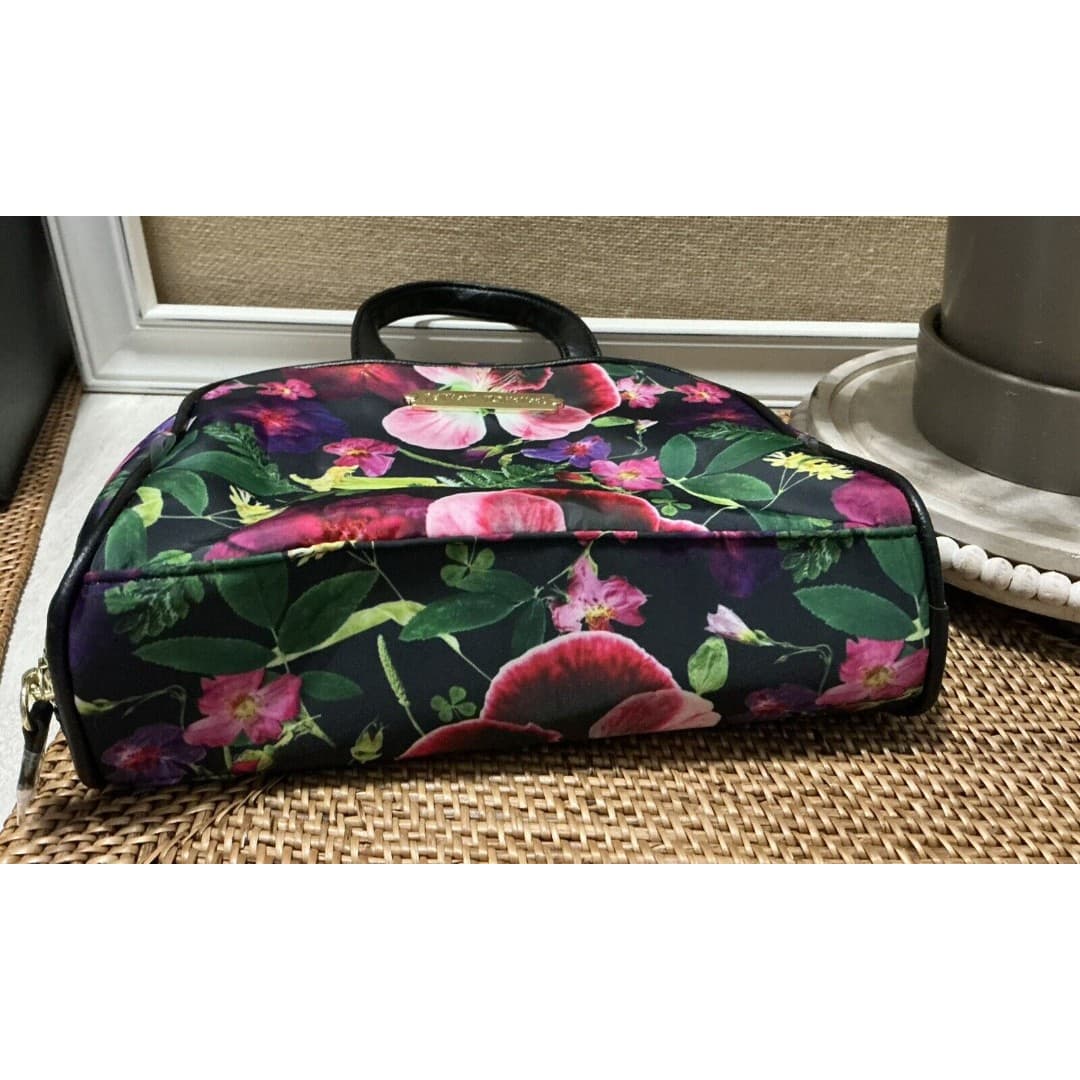 BETSEY JOHNSON Floral Make Up Bag With Handles 9”x7” - Thumbnail 4
