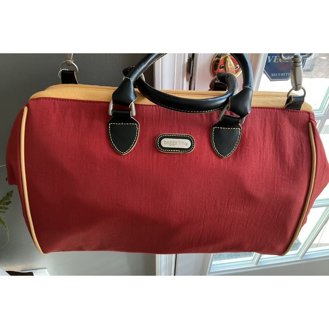 BAGGALLINI TRAVEL BAG LUGGAGE CARRY ON Suitcase Weekender Red - Orange - Thumbnail 3