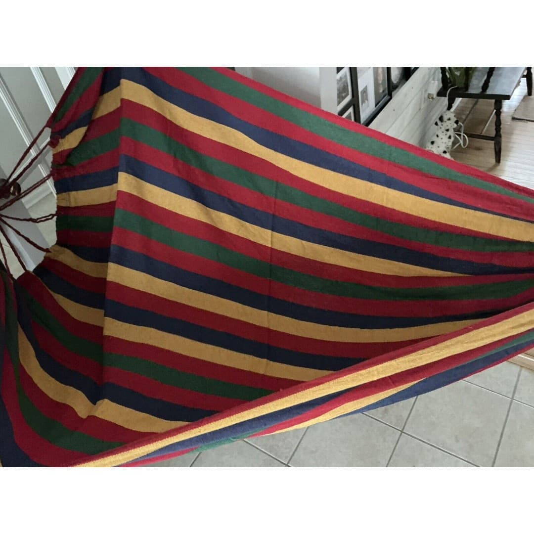 High Quality Cotton Double Hammock Swing Multi Colored