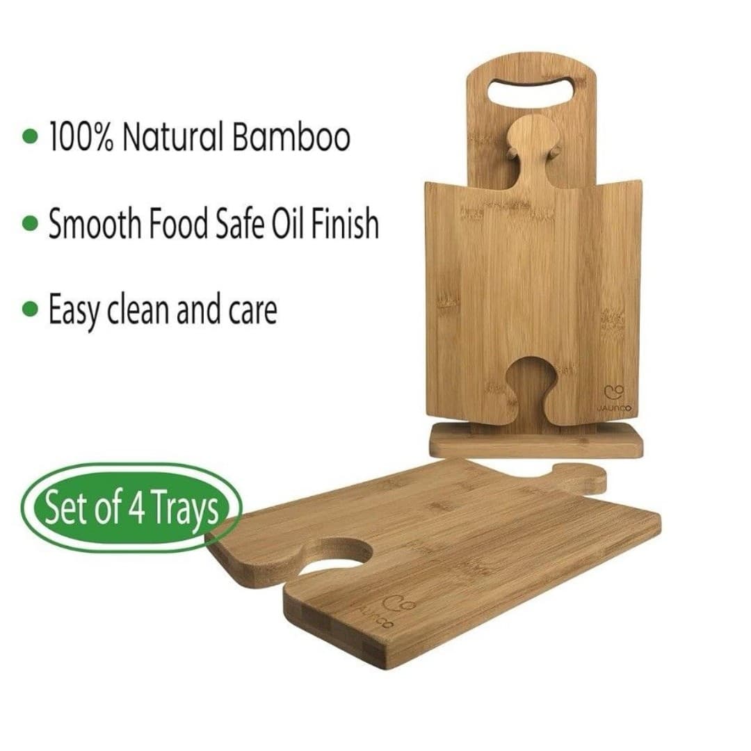 Jaunco Bamboo Puzzle Board Serving Platter Set NEW - Thumbnail 7