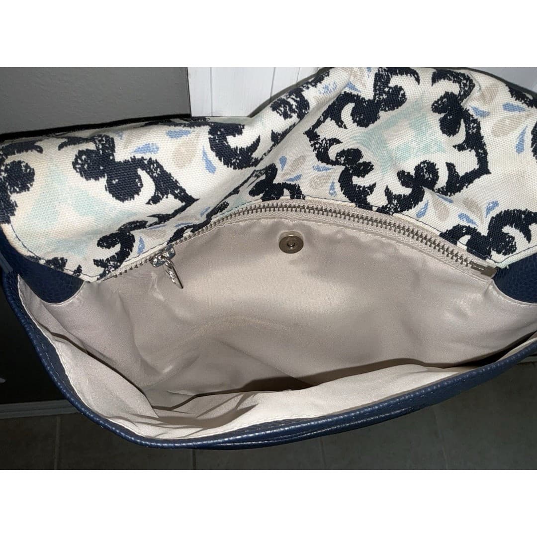 Thirty One Blue Pebble Faux Leather Navy Skies For You Crossbody Bag - Thumbnail 7