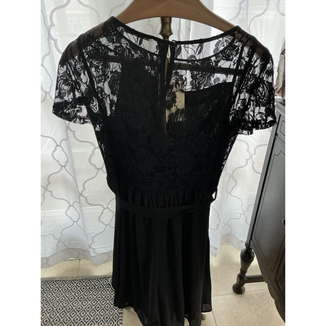 NWT Women’s Vintage Look Nemidor Love Stitch Black Lace Top Dress Sz 20