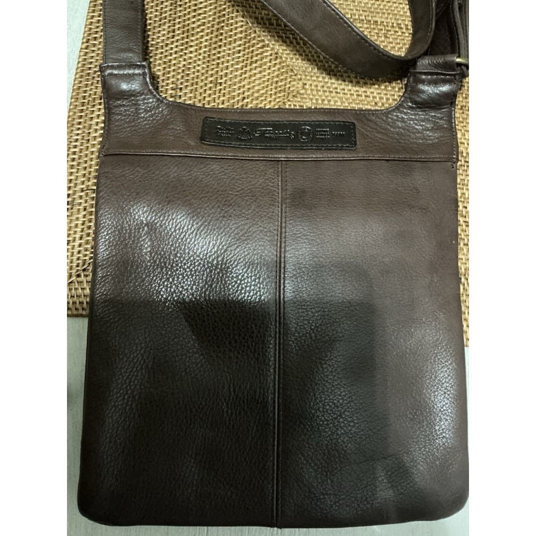 Vtg Fossil Brown Leather Crossbody Bag Purse Key #75082 American Classic - Thumbnail 9