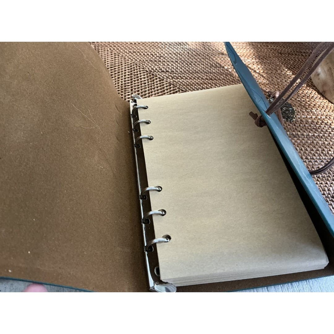 Leather Journals Notebooks with Pages Vintage Refillable Journal for Writing - Thumbnail 3