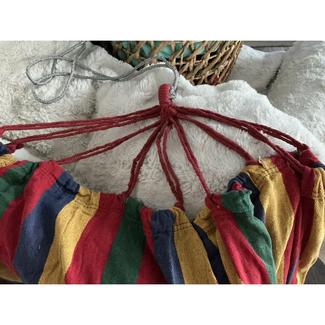 High Quality Cotton Double Hammock Swing Multi Colored - Thumbnail 7