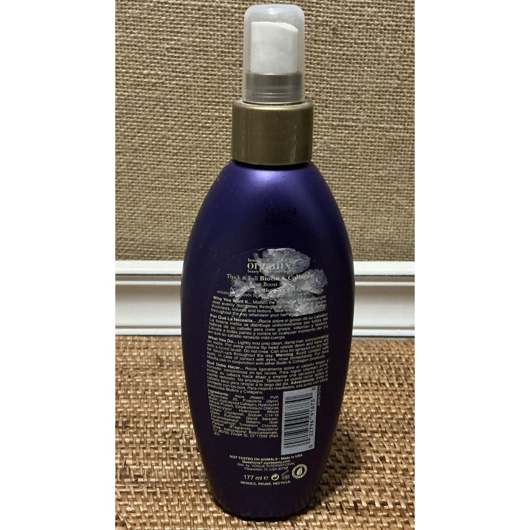 OGX Thick & Full Biotin & Collagen Root Boost Spray ~ 6oz 177ml ~ New HTF - Thumbnail 2