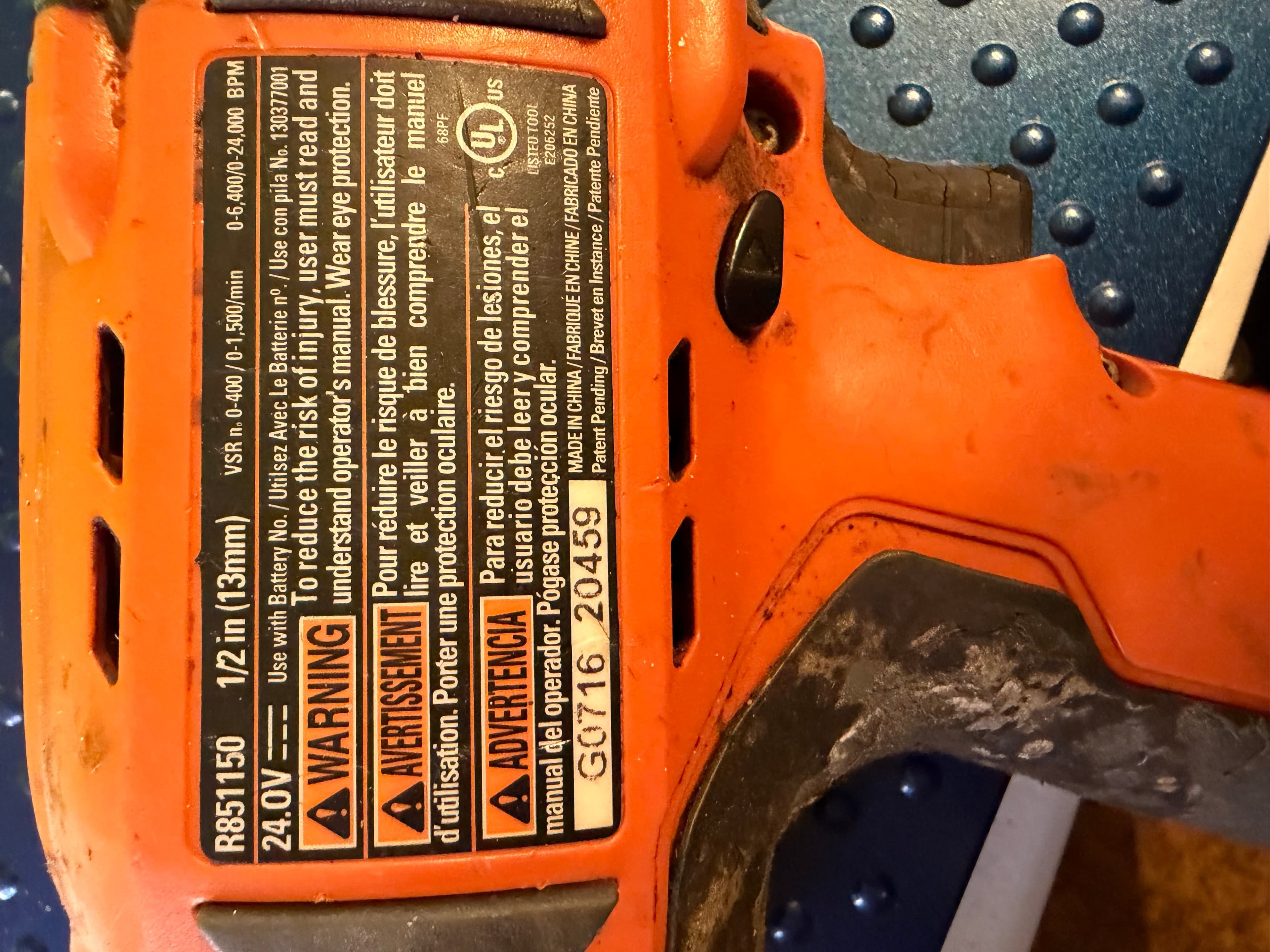 Ridgid R861150 24V Cordless Drill Driver Orange Power Tool - Thumbnail 5