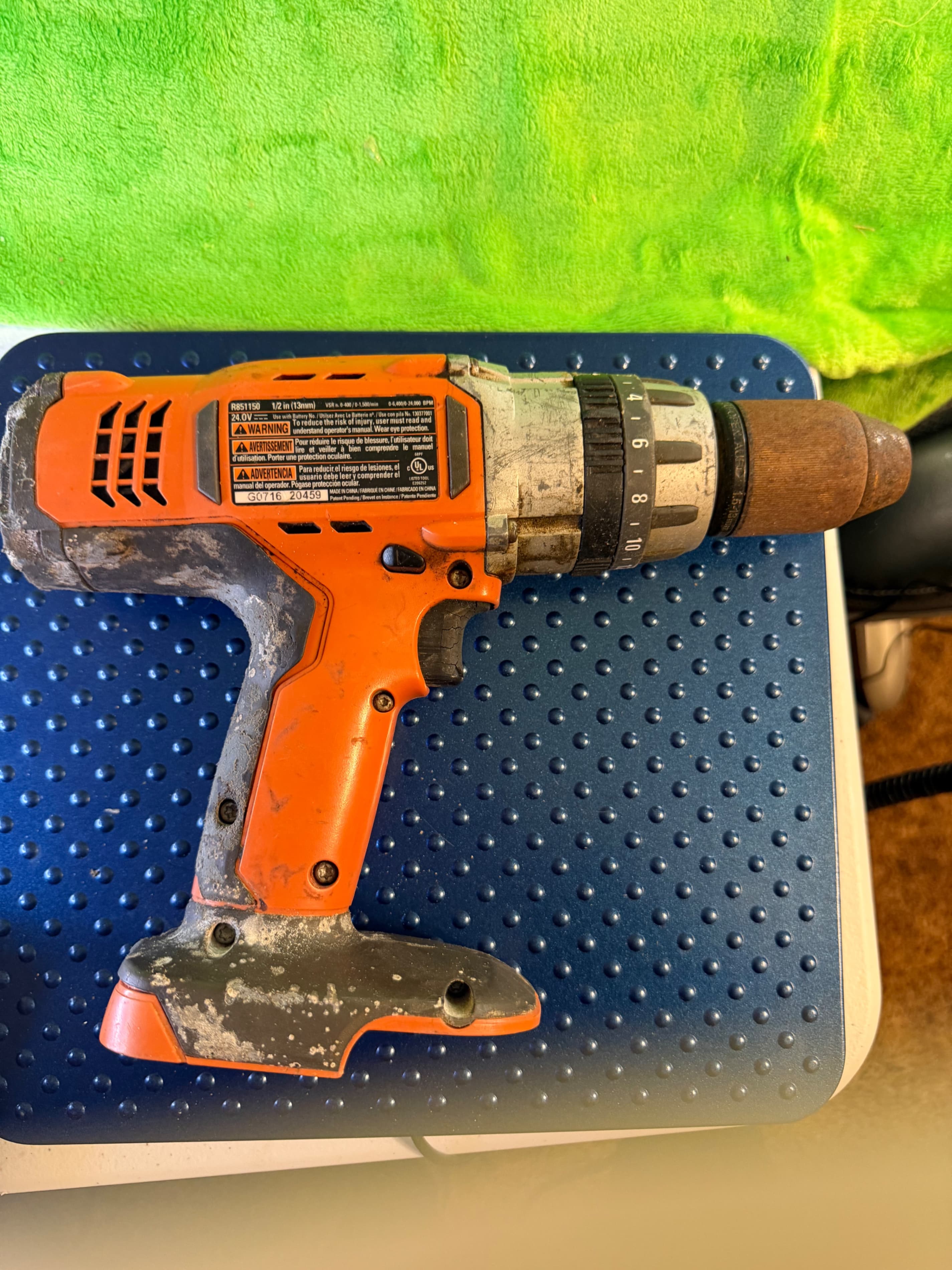 Ridgid R861150 24V Cordless Drill Driver Orange Power Tool - Thumbnail 2