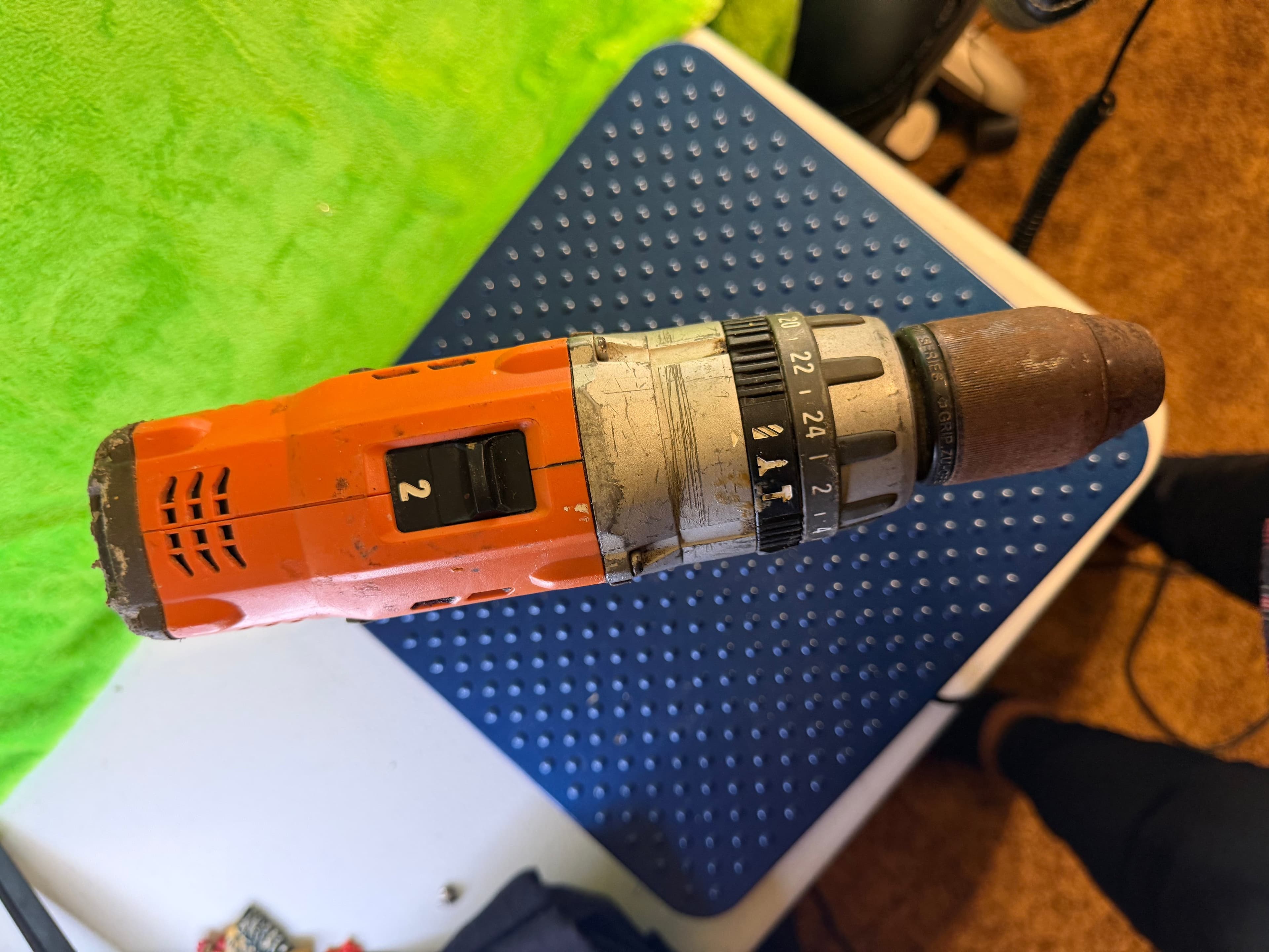 Ridgid R861150 24V Cordless Drill Driver Orange Power Tool - Thumbnail 3