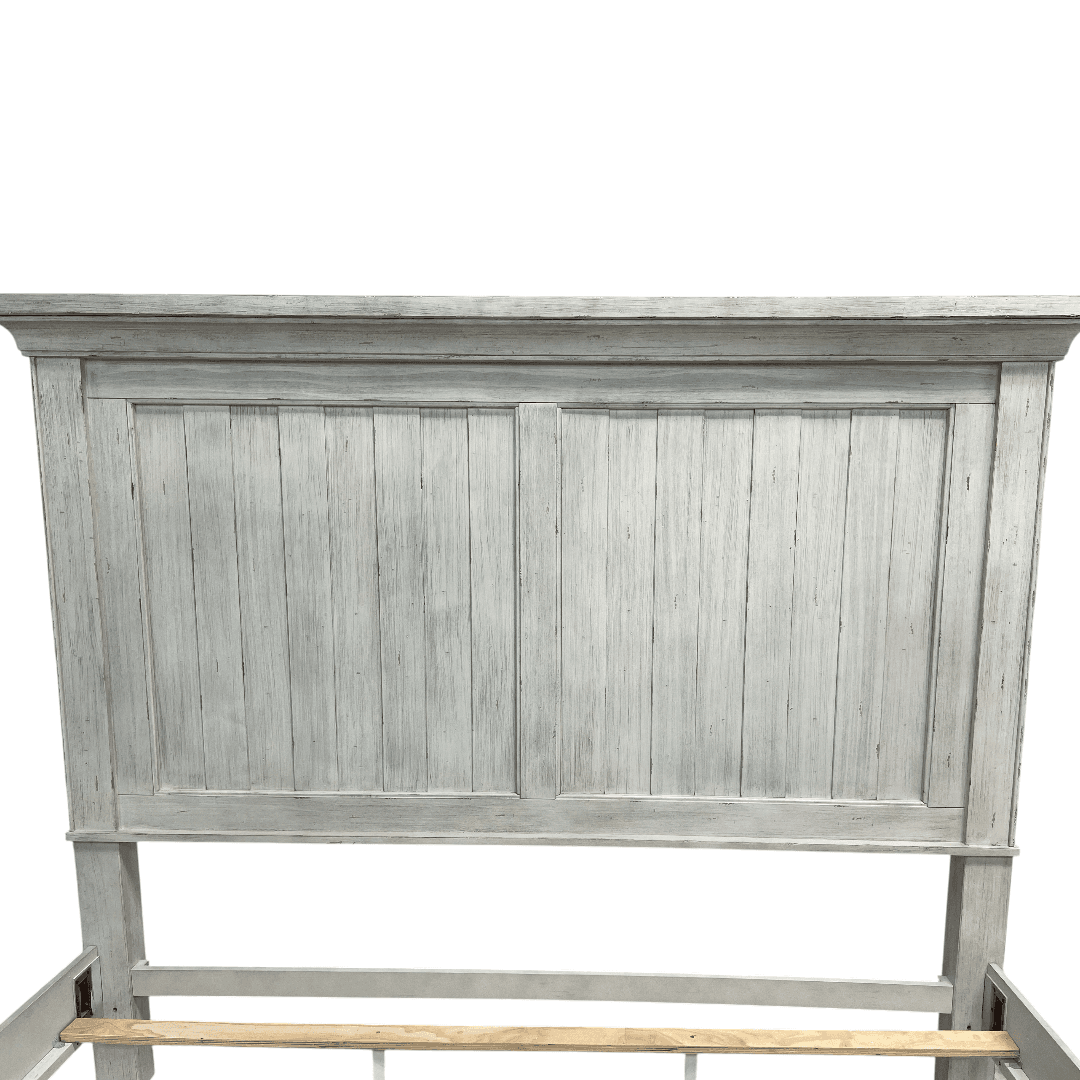 Liberty Furniture River Place Riverstone White And Tobacco King Panel Bed - Thumbnail 5