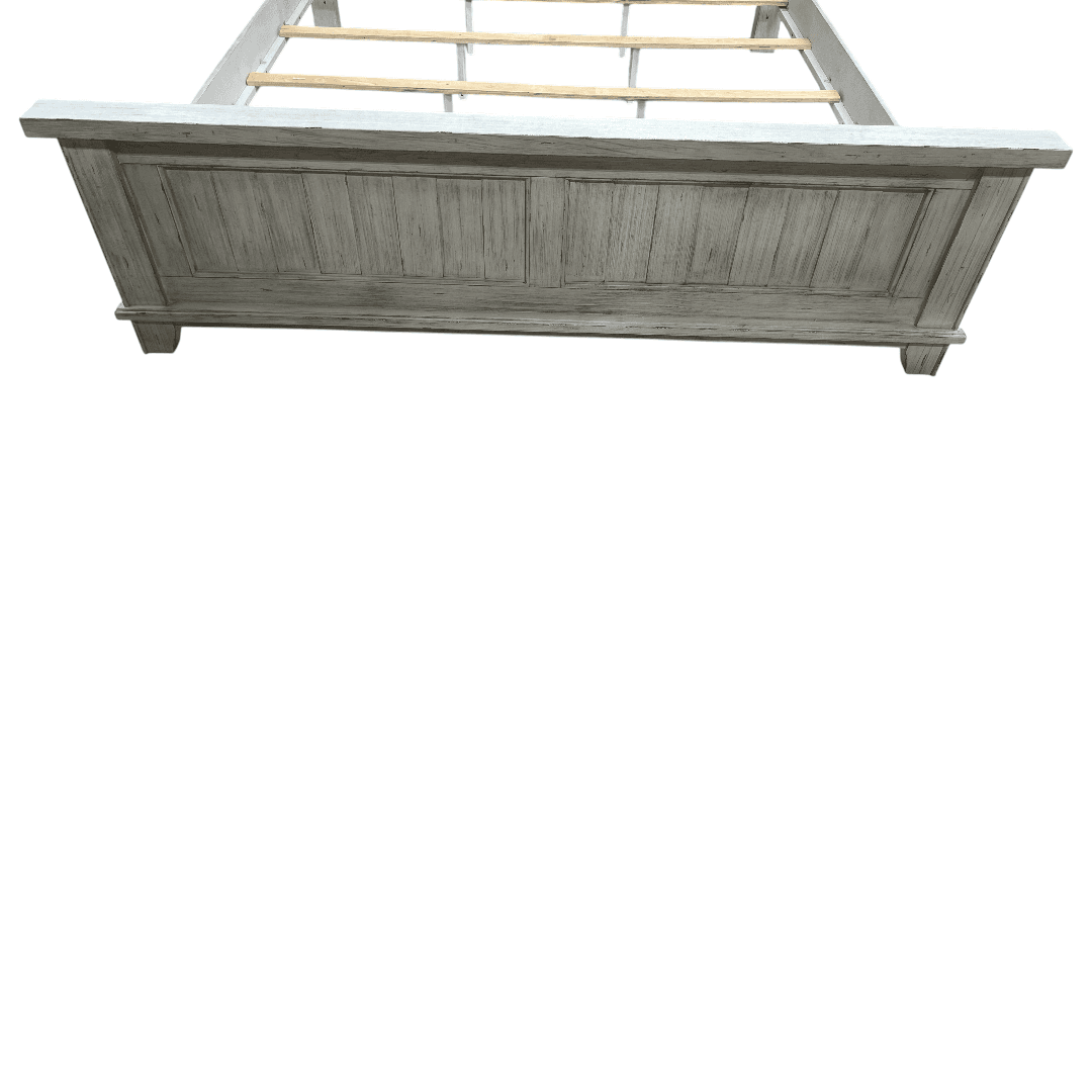 Liberty Furniture River Place Riverstone White And Tobacco King Panel Bed - Thumbnail 7