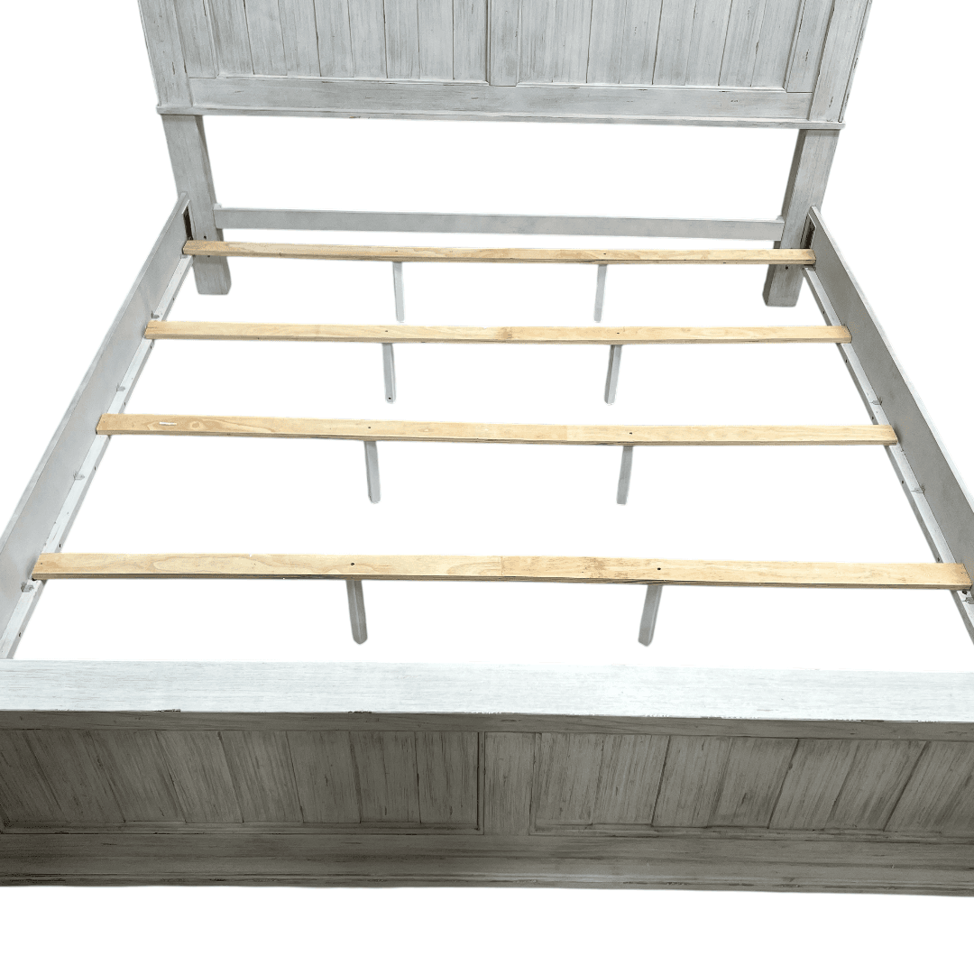 Liberty Furniture River Place Riverstone White And Tobacco King Panel Bed - Thumbnail 6