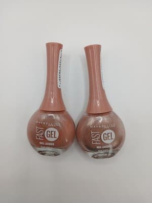 2 Maybelline Fast Gel Nail Lacquer Polish - 170 Nude Flush - 0.47oz Discontinued