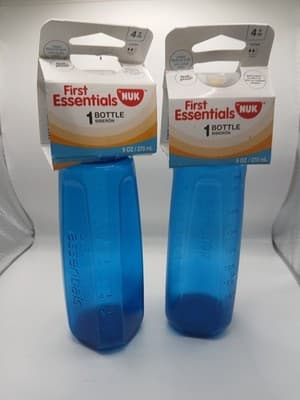 First Essentials Nuk blue latex baby bottle New 2 Pack - Thumbnail 3