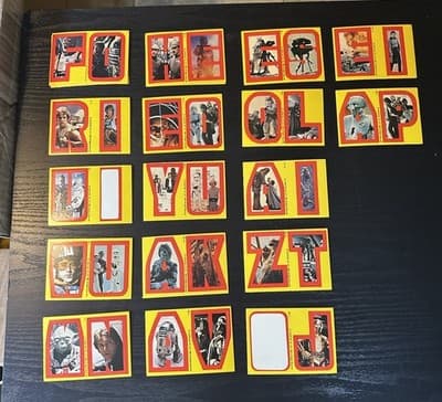 Lot Of 19!! 1980 topps star wars series Stickers!