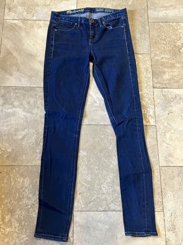 MADEWELL Blue Denim Stretch Ankle Jeans Pants sz 25 X 32 EUC!!