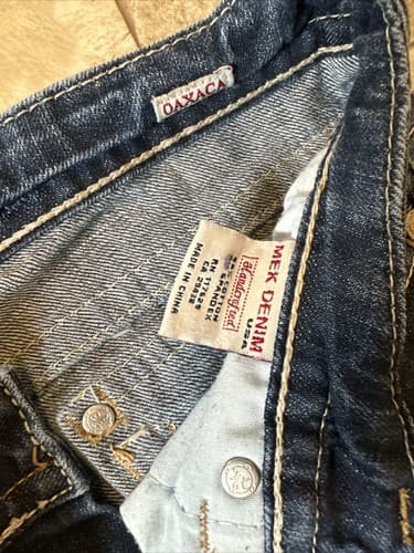 MEK Oaxaca Denim Distressed Low Rise Cigarette Skinny Leg Jeans 26X34 - Thumbnail 7