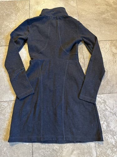 Athleta Cassidy Charcoal Gray Long Sleeve Scuba 1/2 Zip Ponte Knit Dress XXS - Thumbnail 7