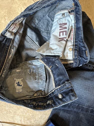MEK Oaxaca Denim Distressed Low Rise Cigarette Skinny Leg Jeans 26X34 - Thumbnail 8