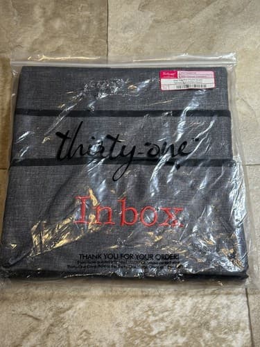 Thirty One 31 Wall Together Pocket Board 569A Charcoal Crosshatch New in Package