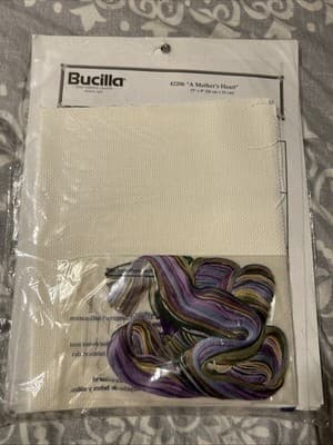 Bucilla A MOTHER'S HEART Counted Cross Stitch Kit #42206 - NEW 11” X 9”. - Thumbnail 2