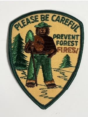 Vintage Smokie The Bear Please Be Careful Prevent Forest Fires! Patch