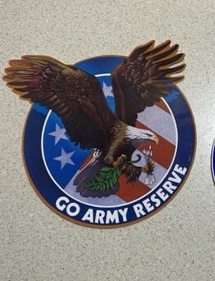 Vintage Army Reserves Decal Sticker Military Memorabilia-FREE SHIPPING!!