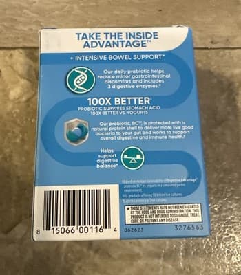 Digestive Advantage Probiotics + Intensive Bowel Support 32 Capsules Exp 01/27 - Thumbnail 3