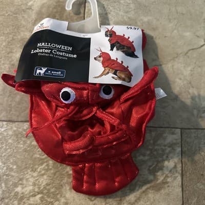 NEW Halloween Dog Cat Pet LOBSTER Costume Outfit XS 10.5" - Thumbnail 6