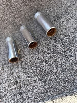Snap On Deep Drive 3/8” Sockets 15mm 16mm 17mm SFM USA. - Thumbnail 3