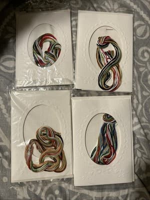 4 Piece Lot NMI Counted Cross Stitch A Card Christmas 4” X 5” Aida 18 Count - Thumbnail 2