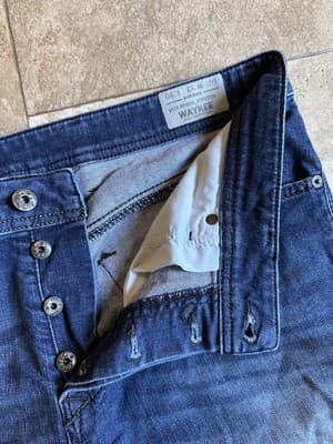 Mens Diesel WAYKEE RF006 Stretch Straight Blue Jeans W32 L30 Buttonfly - Thumbnail 5