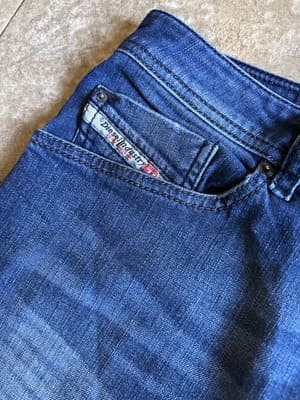 Mens Diesel WAYKEE RF006 Stretch Straight Blue Jeans W32 L30 Buttonfly - Thumbnail 4