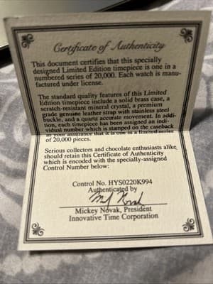 Hershey's Chocolate Limited Edition Watch in Original Tin, 100th Anniversary - Thumbnail 3
