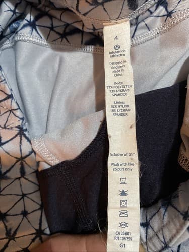 WOMENS LULULEMON CROP LEGGINGS SIZE 4 ATHLETICA - Thumbnail 3