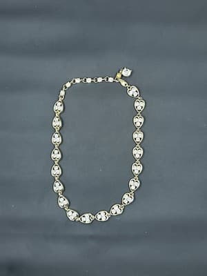 Beautiful! Vintage Signed BOGOFF GOLD, Rhinestone Choker, Necklace, Jewelry