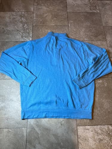 Peter Millar Blue Cotton L/S 1/4 Zip Pullover Men's Sz M! EUC!! - Thumbnail 5