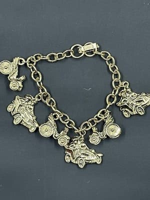Vintage 1970’s Antique Car Charm Bracelet