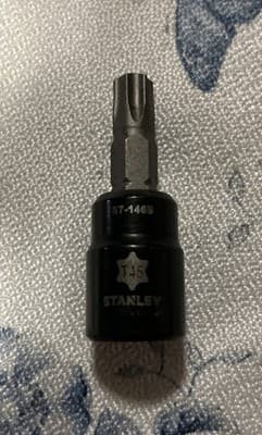 Stanley Black Chrome Torx Bit T45 87-146B 3/8” Drive (S)