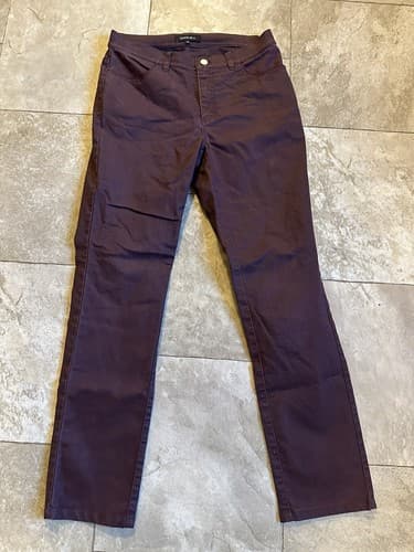 Eileen Fisher Petite Womens Size 12 Dark Wash Organic Cotton Skinny Denim Jeans