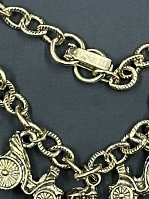 Vintage 1970’s Antique Car Charm Bracelet - Thumbnail 2