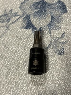 Stanley Black Chrome Torx Bit T27 ,91-581B 1/4” Drive (W)